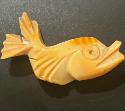 Carved conch shell fish - shell,