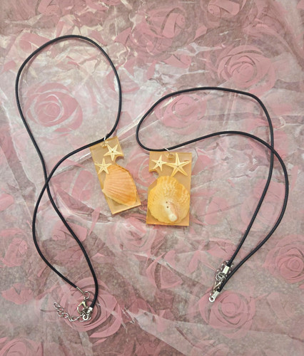 Shell charm pendant - shell,