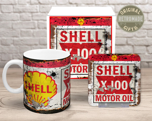 Shell motor oil retro - oil,
