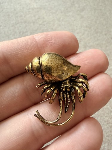 Solid brass hermit crab - solid,