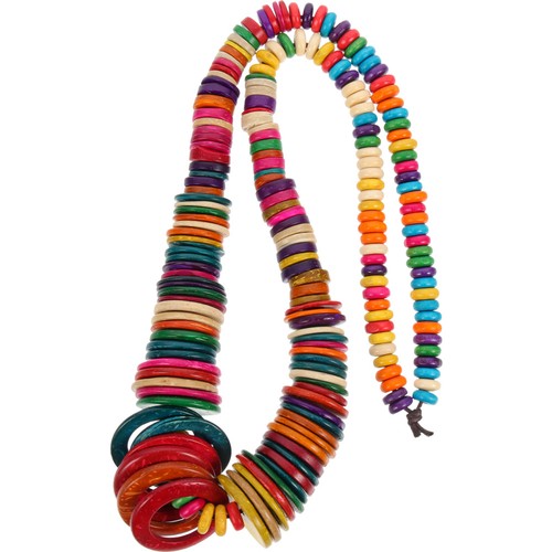 Coconut shell necklace women - coconut,